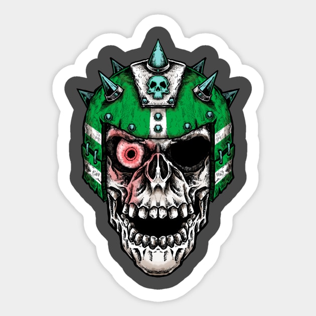Fantasy Football Skeleton Green 2 Sticker by Spevna